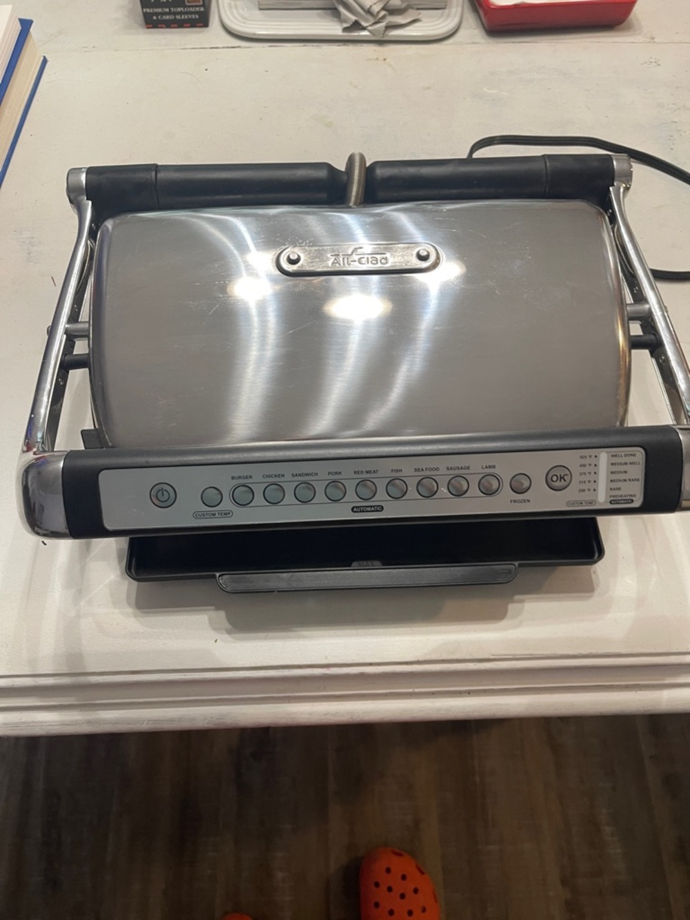 All-Clad Stainless Electric Grill with Controls